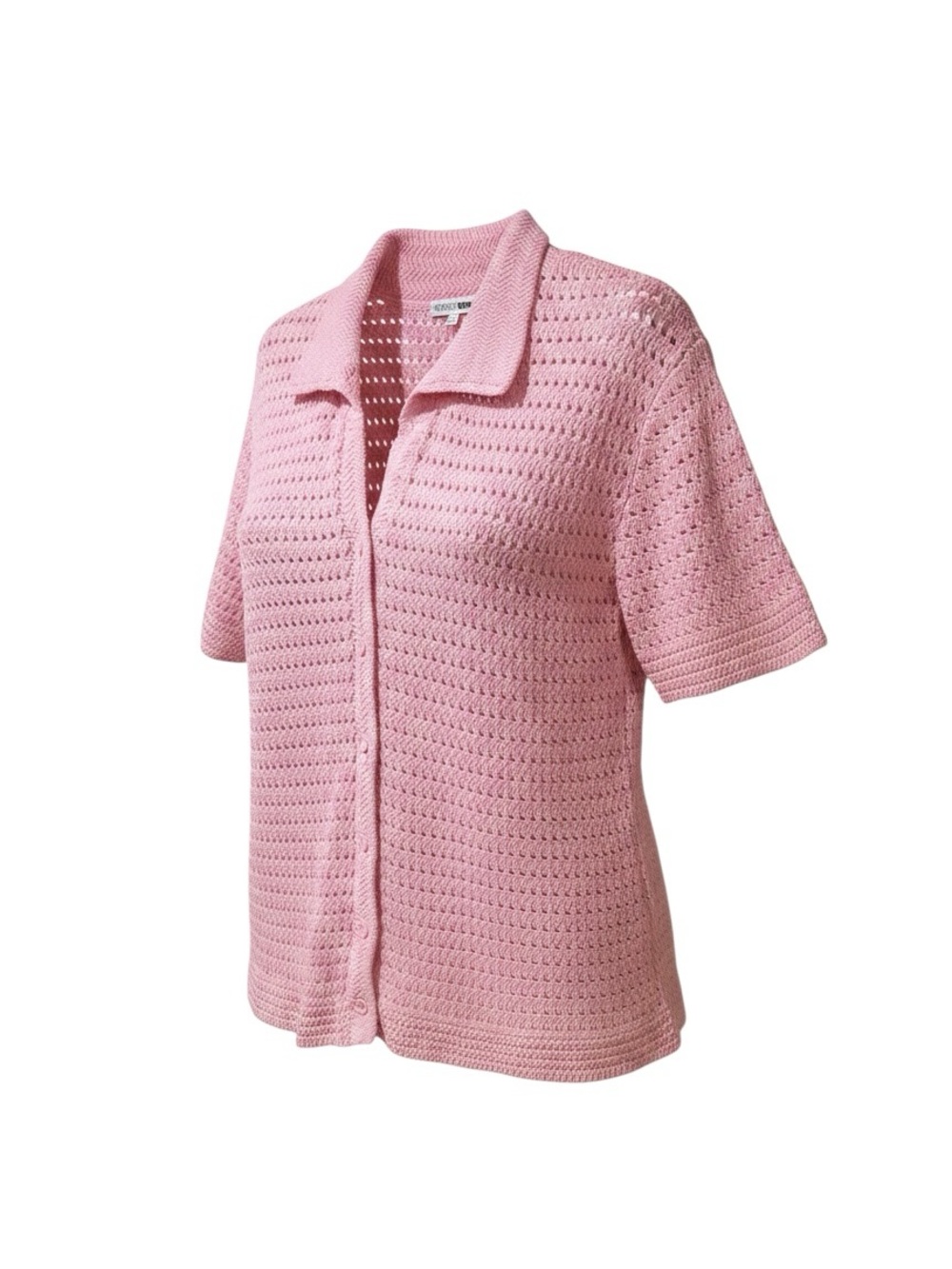 Fashion Nova Dusty Pink Crochet Open-Knit Cardigan